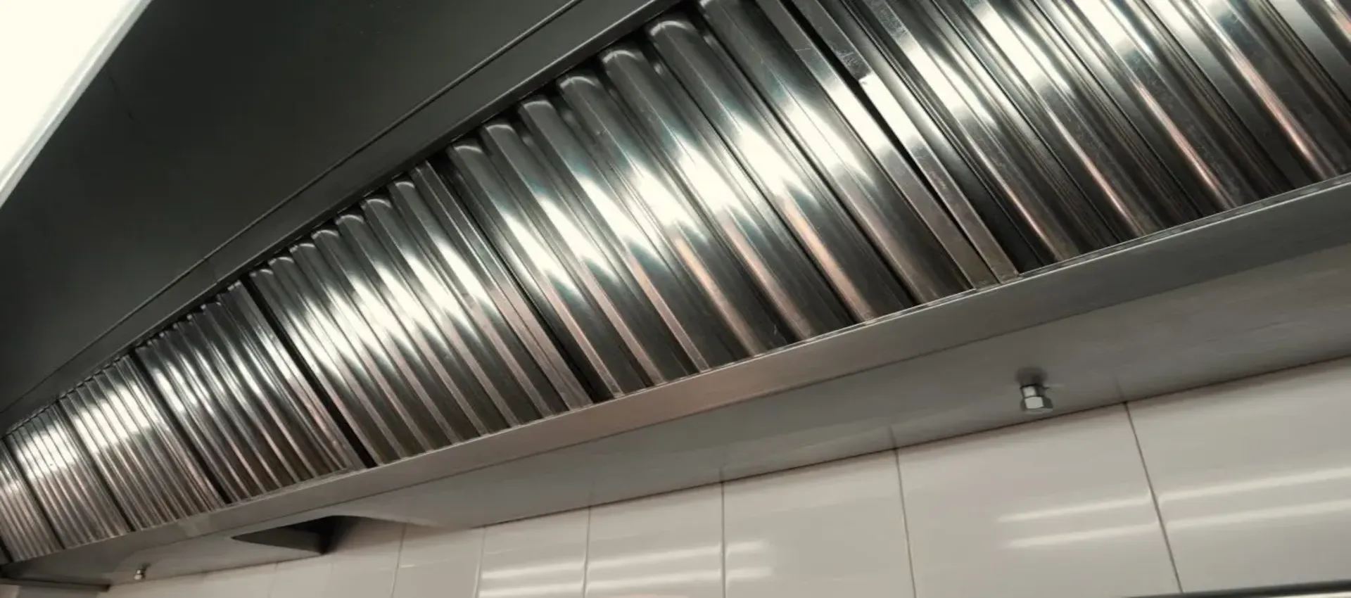 Cleaned Filters in Commercial Kitchen Hood